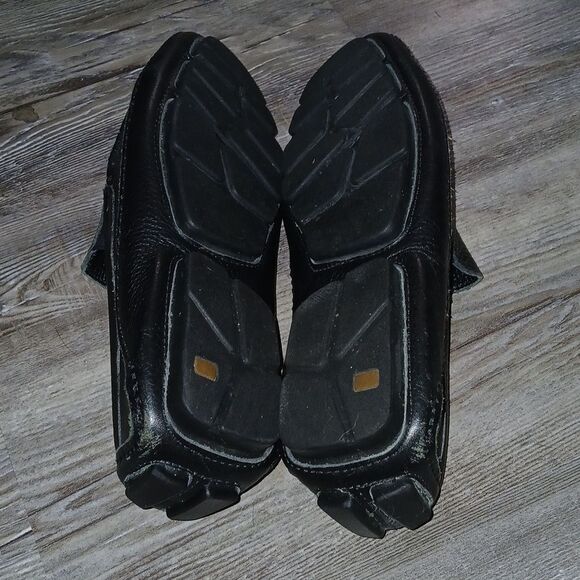 Saks Fifth Ave Men Black Leather Loafers Driving Shoes Sz 7 - Picture 6 of 8